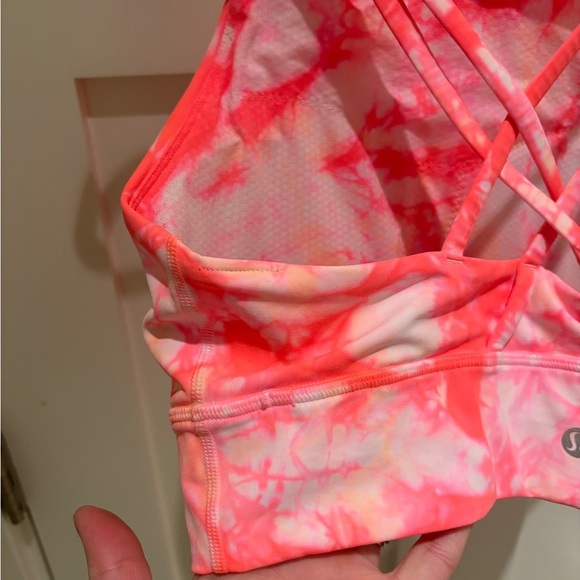 Lululemon Energy Bra High Neck Long Line Shibori Size 10 - Picture 12 of 13